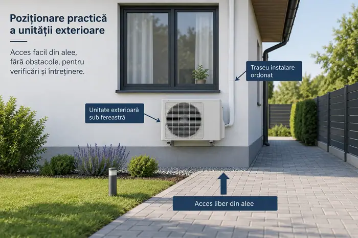 Unitate exterioara: amplasarea exterioara si conditiile de acces