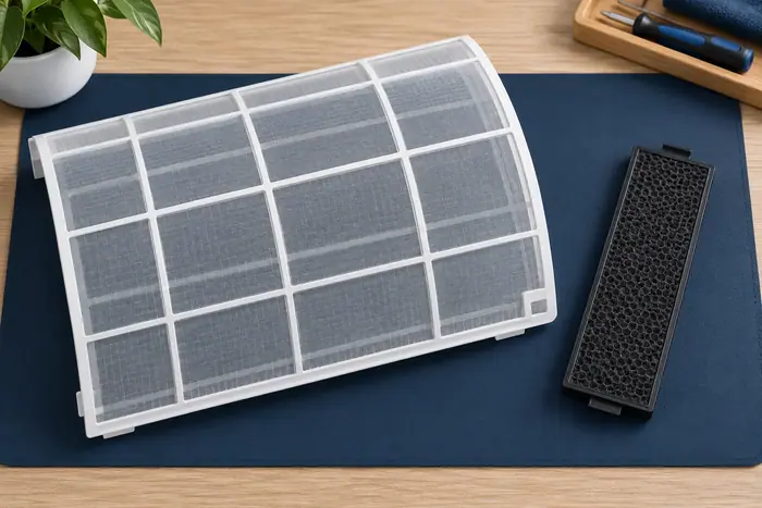 Aparat pe marci: plasa de praf si insertie suplimentara separate