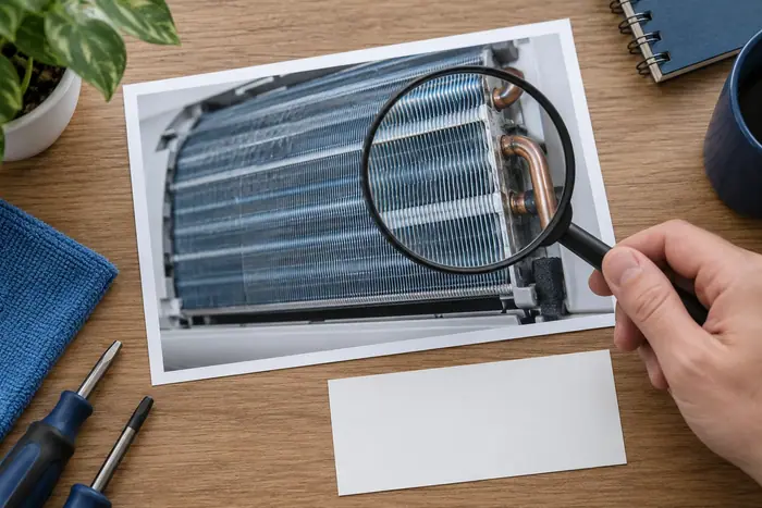 Interventie la firma: lupa optica langa o fotografie de componenta