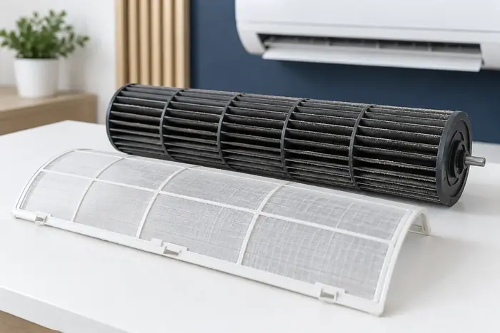 Igienizare in spatii comerciale: filtrul si paletele turbinei sunt componente separate