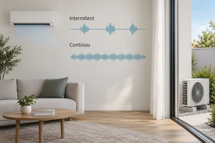 Climatizare in spatii: manifestare intermitenta diferentiata de una continua