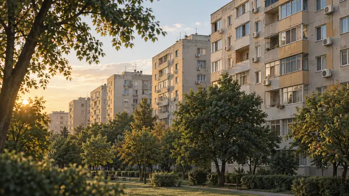 Interventie la firma: blocuri din Bucuresti cu aparate de aer conditionat pe fatada