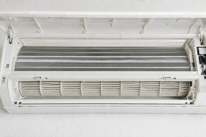 Curatare sub husa: interior AC curatat ventilator si serpentina