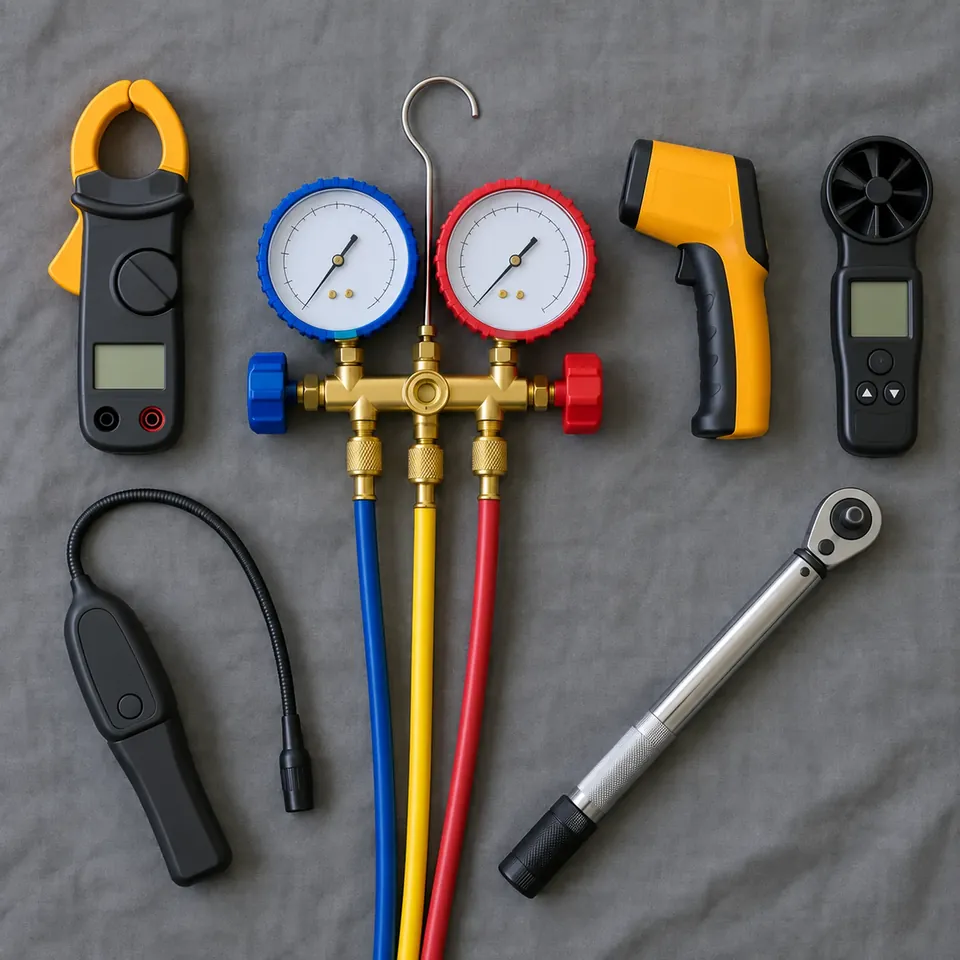 Instrumentele folosite la revizia aparatelor de aer conditionat