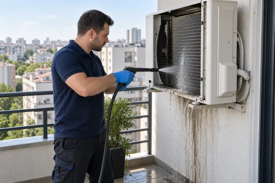 Spalarea condensatorului unitatii exterioare